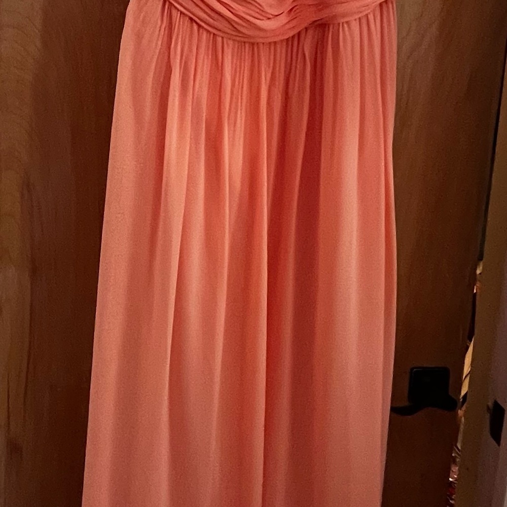 Donna Morgan Peach Evening Gown